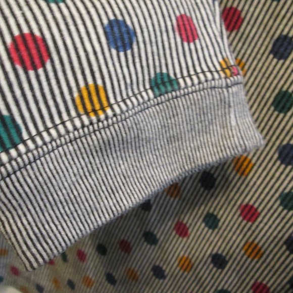 Vtg ESPRIT gray POLKA DOTS long sleeves shirt M - Picture 7 of 15